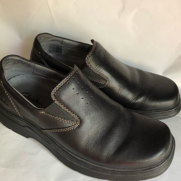 mens clarks black shoes
